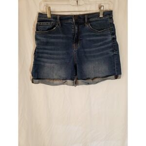 Women's ANA High Rise Cuffed Denim Shorts Size 8